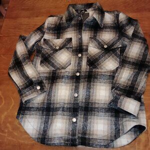 NWOT BlankNYC Blank NYC Plaid Flannel Shacket Size XS